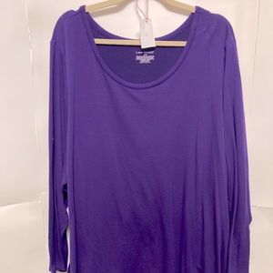 Purple long sleeve T-shirt